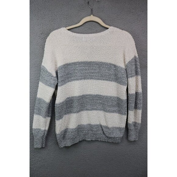 Knox Rose Popcorn Knit Long Sleeve Sweater-Size XS-Striped-Lagenlook - Picture 7 of 9